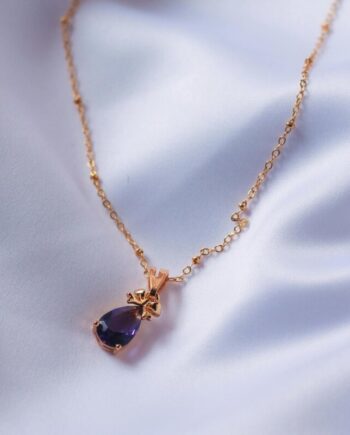 Opal Crystal Tear Drop Pendant Necklace, Jewellery Gift for Women