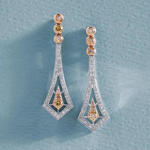 925 Gold | Dangling Drop Hoops