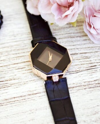 All Nighters Quartz Analog with Date Blue Dial Leather Strap Watch for Girls