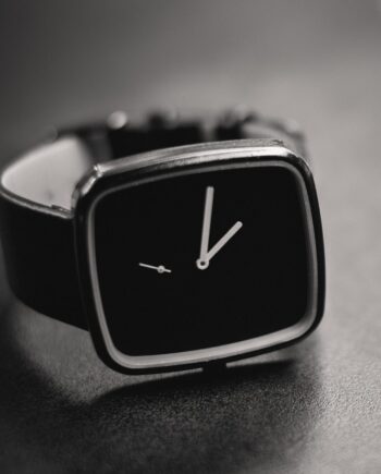 Matte Black Square Watch
